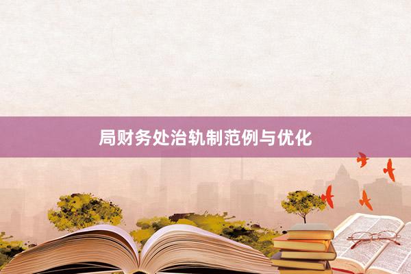 局财务处治轨制范例与优化